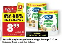 Biedronka Ręcznik papierowy Queen Mega Sweep, 120 m oferta