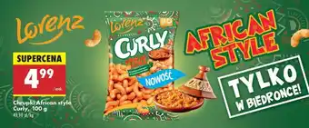 Biedronka Chrupki African style Curly, 100 g oferta