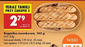 Biedronka Bagietka czosnkowa 165 g oferta