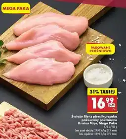 Biedronka Świeży filet z piersi kurczaka pakowany próżniowo Kraina Mięs , Mega Paka oferta