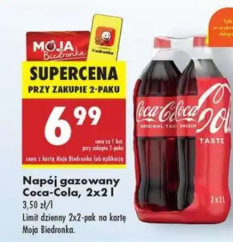Biedronka Napój gazowany Coca-Cola, 2x2 l oferta