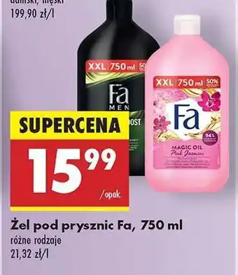 Biedronka Żel pod prysznic Fa, 750 ml oferta