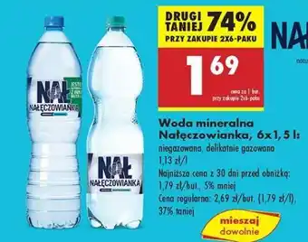Biedronka Woda mineralna Nałęczowianka, 6x1,5 l oferta