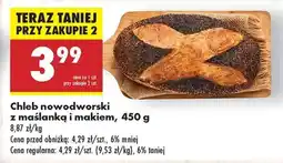 Biedronka Chleb nowodworski z maślanka i makiem , 450 g oferta