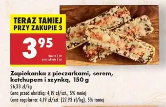 Biedronka Zapiekanka z pieczarkami , serem ketchupem i szynką , 150 g oferta