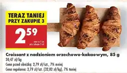 Biedronka Croissant z nadzieniem orzechowo kakaowym , 85 g oferta