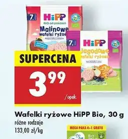 Biedronka Wafelki ryżowe HiPP Bio, 30 g oferta