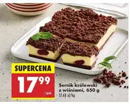 Biedronka Sernik królewski z wiśniami, 650 g oferta