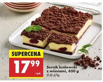 Biedronka Sernik królewski z wiśniami, 650 g oferta