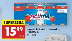 Biedronka Jogurt Actimel truskawka 12x100 g oferta