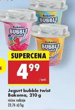Biedronka Jogurt bubble twist Bakoma, 210 g oferta