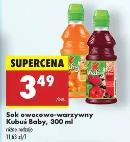 Biedronka Sok owocowo-warzywny Kubuś Baby, 300 ml oferta