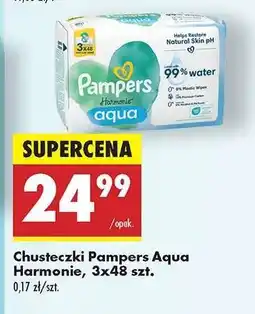 Biedronka Chusteczki Pampers Aqua Harmonie, 3x48 szt oferta