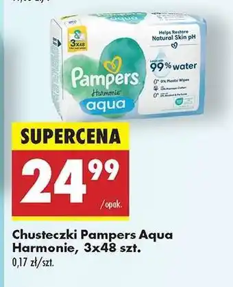 Biedronka Chusteczki Pampers Aqua Harmonie, 3x48 szt oferta