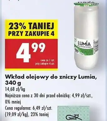 Biedronka Wkład olejowy do zniczy Lumia , 340 g oferta