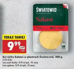 Biedronka Ser żółty Salami w plastrach Światowid , 300 g oferta