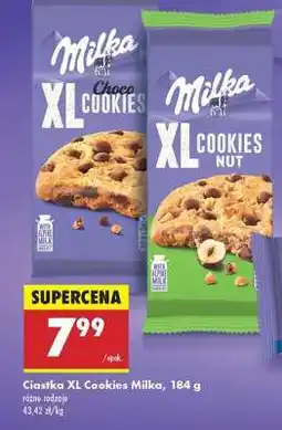 Biedronka Ciastka XL Cookies Milka, 184 g oferta