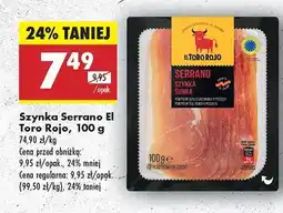 Biedronka Szynka Serrano El Toro Rojo, 100 g oferta