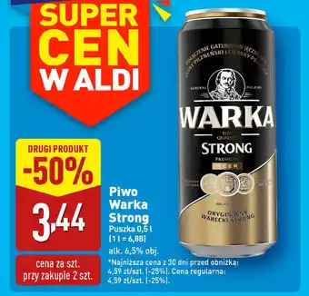 ALDI Piwo Warka Strong oferta