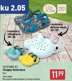 ALDI LILY & DAN/L & D Clogsy dziecięce oferta