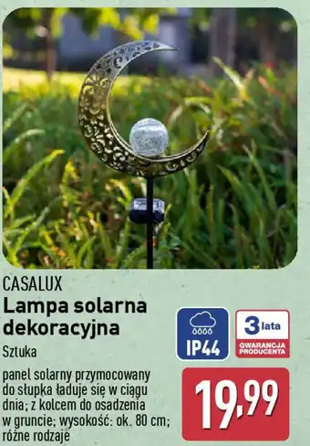 ALDI CASALUX Lampa solarna dekoracyjna oferta