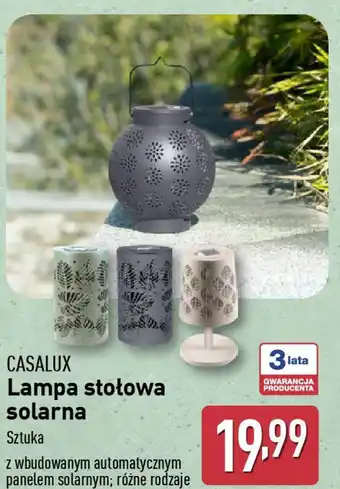 ALDI CASALUX Lampa stołowa solarna oferta