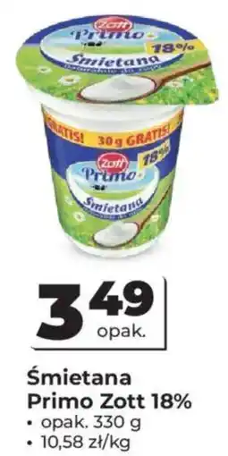 Odido Śmietana Primo Zott 18% oferta