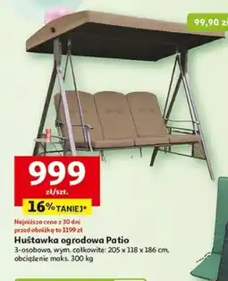 Auchan Huśtawka ogrodowa Patio oferta