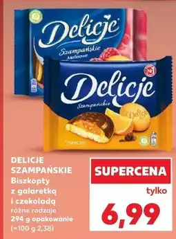 Kaufland Delicje Szampańskie Biszkopty z galaretką pomarańczową oblewane czekoladą 294 g oferta