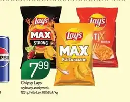Avita Lay's Max Strong Chipsy ziemniaczane karbowane o smaku ostrego chilli i limonki 120 g oferta