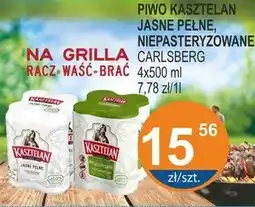 Rabat Kasztelan Piwo jasne niepasteryzowane 4 x 500 ml oferta