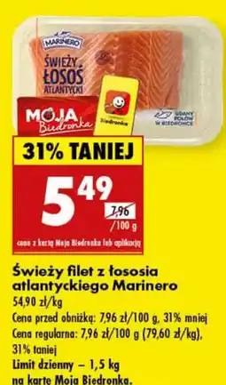 Biedronka Filet z łososia Marinero oferta