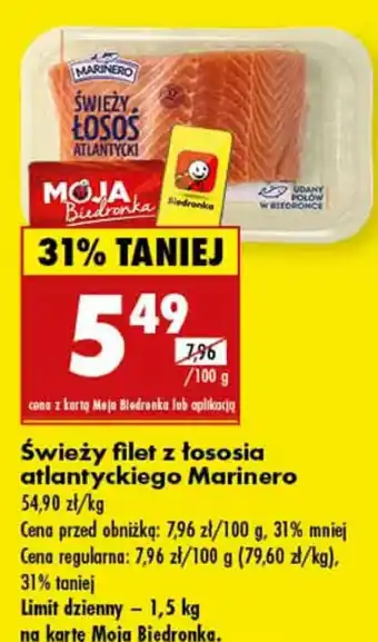 Biedronka Filet z łososia Marinero oferta