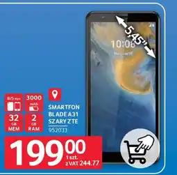 Selgros Smartfon blade a31 szary zte oferta