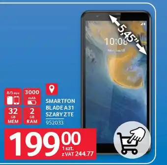 Selgros Smartfon blade a31 szary zte oferta