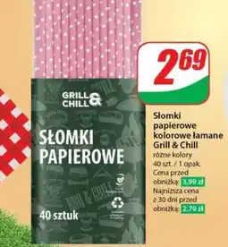Dino Słomki papierowe kolorowe łamane Grill & Chill oferta