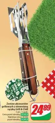Dino Zestaw akcesoriów grillowych z drewnianą rączką Grill & Chill oferta