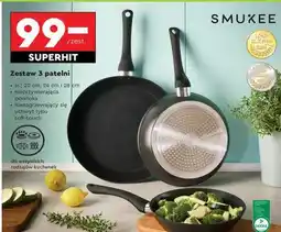 Biedronka Zestaw 3 patelni oferta