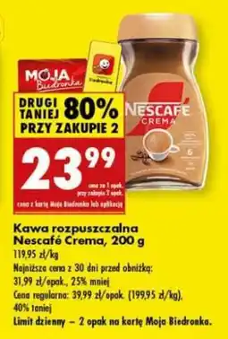 Biedronka NESCAFÉ Crema oferta