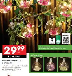Biedronka Girlanda świetlna LED z kwiatami oferta