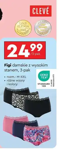 Biedronka Figi damskie z wysokim stanem, 3-pak oferta