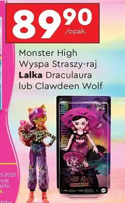 Biedronka Monster High Wyspa Straszy-raj Lalka Draculaura lub Clawdeen Wolf oferta