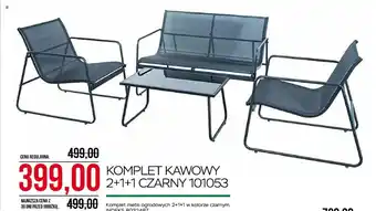 Abra Komplet kawowy 2+1+1 czarny oferta
