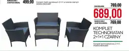 Abra Komplet technoratan 2+1+1 czarny oferta