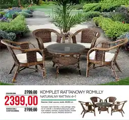 Abra Komplet rattanowy romilly naturalny rattan 4+1 oferta