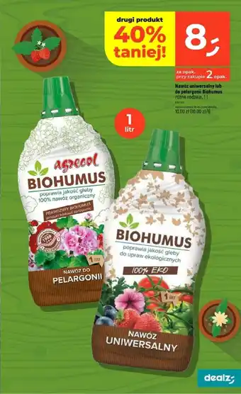 Dealz Nawóz uniwersalny lub do pelargonii Biohumus oferta
