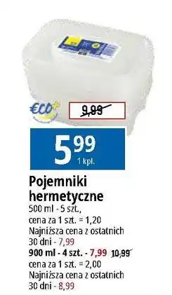 E.Leclerc Pojemniki hermetyczne 900 ml Eco+ oferta