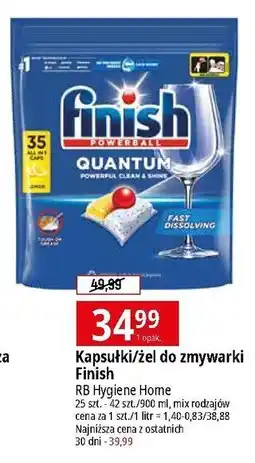 E.Leclerc Tabletki do zmywarek lemon Finish Quantum oferta