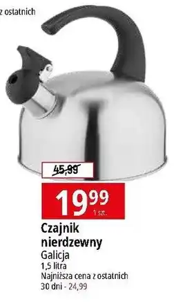 E.Leclerc Czajnik nierdzewny z pokrywką 1.5 l Galicja oferta