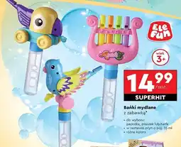 Biedronka Bańki mydlane z zabawką 35 ml Elefun oferta